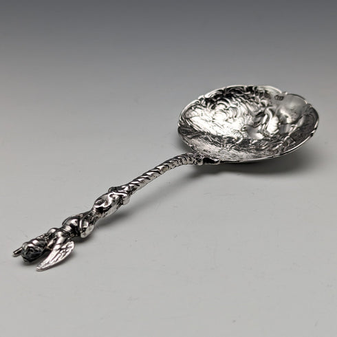 1901 British Antique Sterling Silver Tea Caddy Spoon Elly Isaac Miller